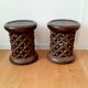 Set of 2 African Bamilike Cameroon stools, year 1950