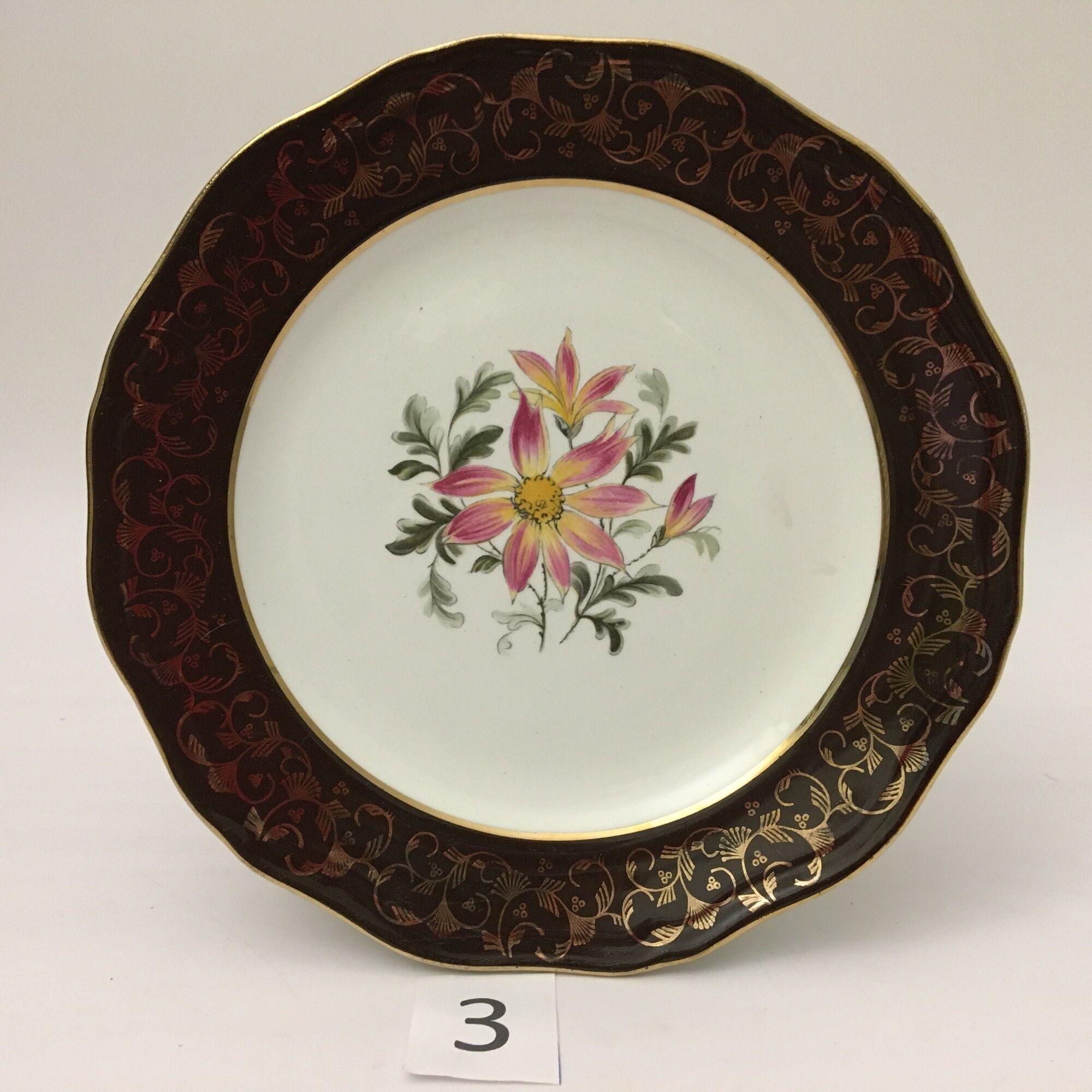 Set of 6 Dessert Plates "L'Amandinoise", model "Clématite"