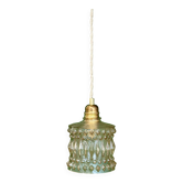 Vintage amber glass suspension globe