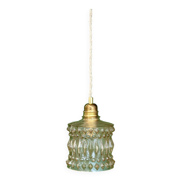 Vintage amber glass suspension globe