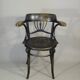 Office Armchair No. 6 E ZP by Fischel, 1910, Bistro type, wooden seat