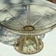 Old fruit bowl and smoked glass compotier
