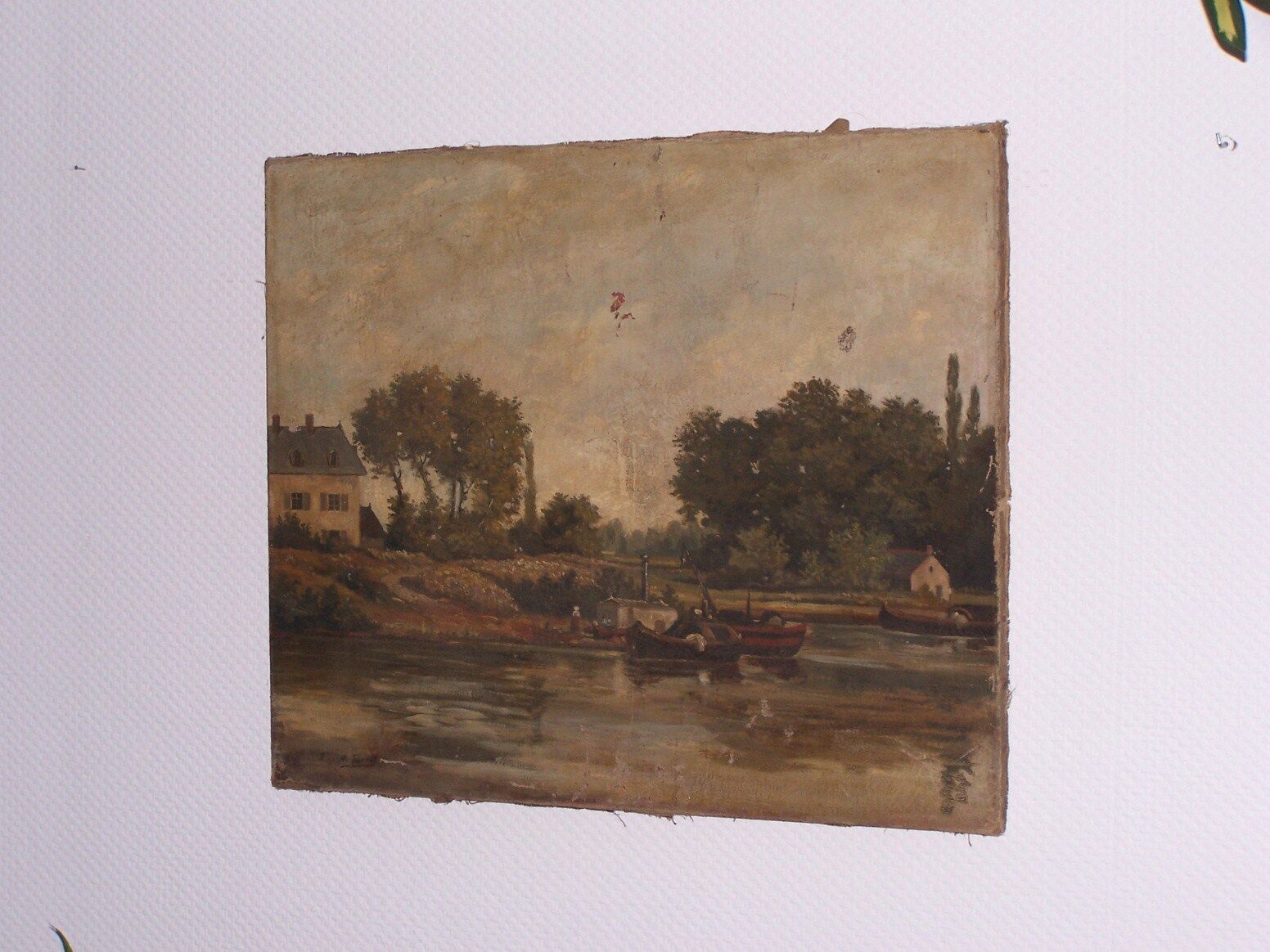 Oil on ancient canvas