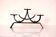 Vintage Wrought Iron Candle Holder, France, 1960s