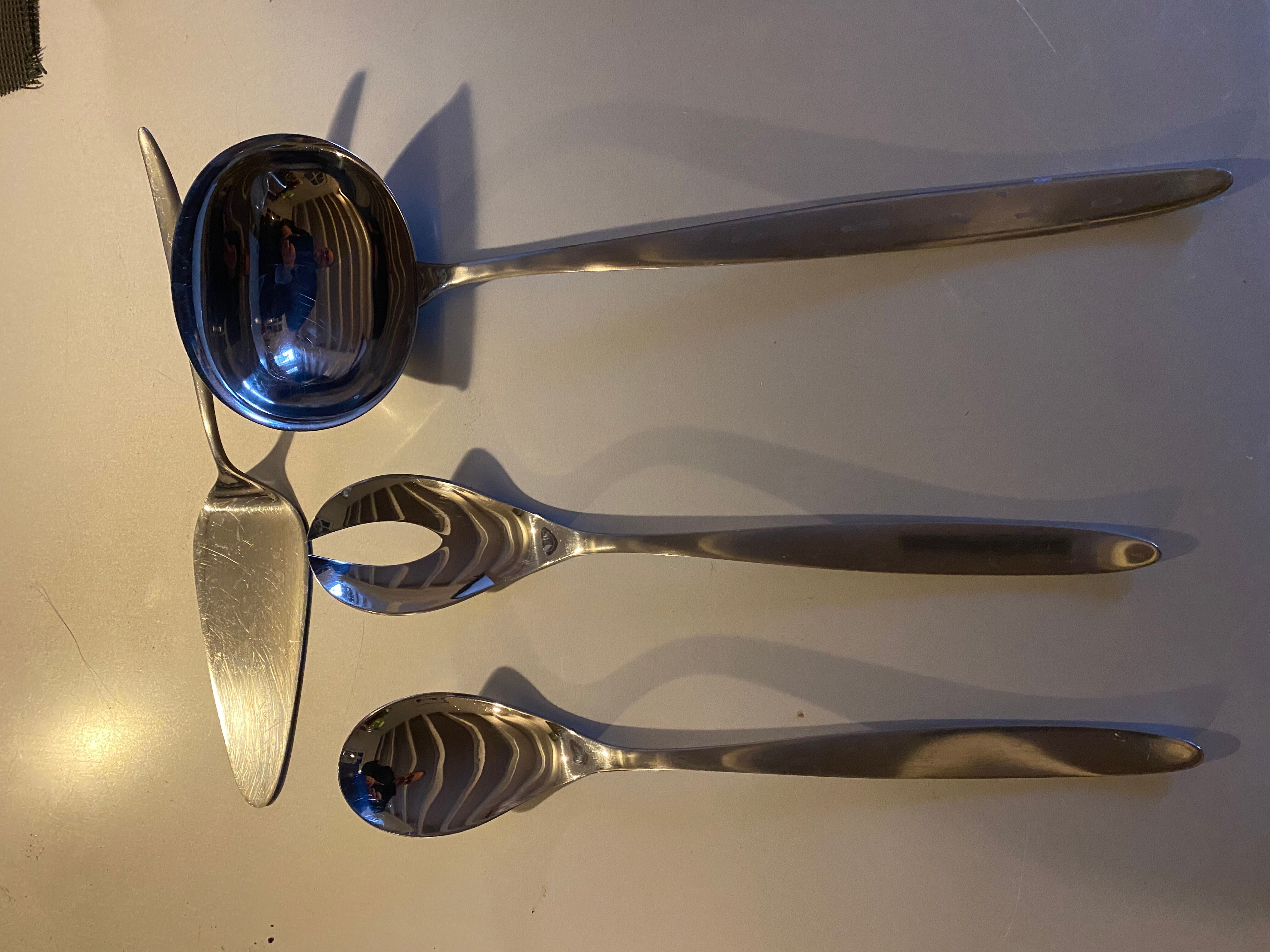 Housewife Guy Degrenne in stainless steel, 76 pieces