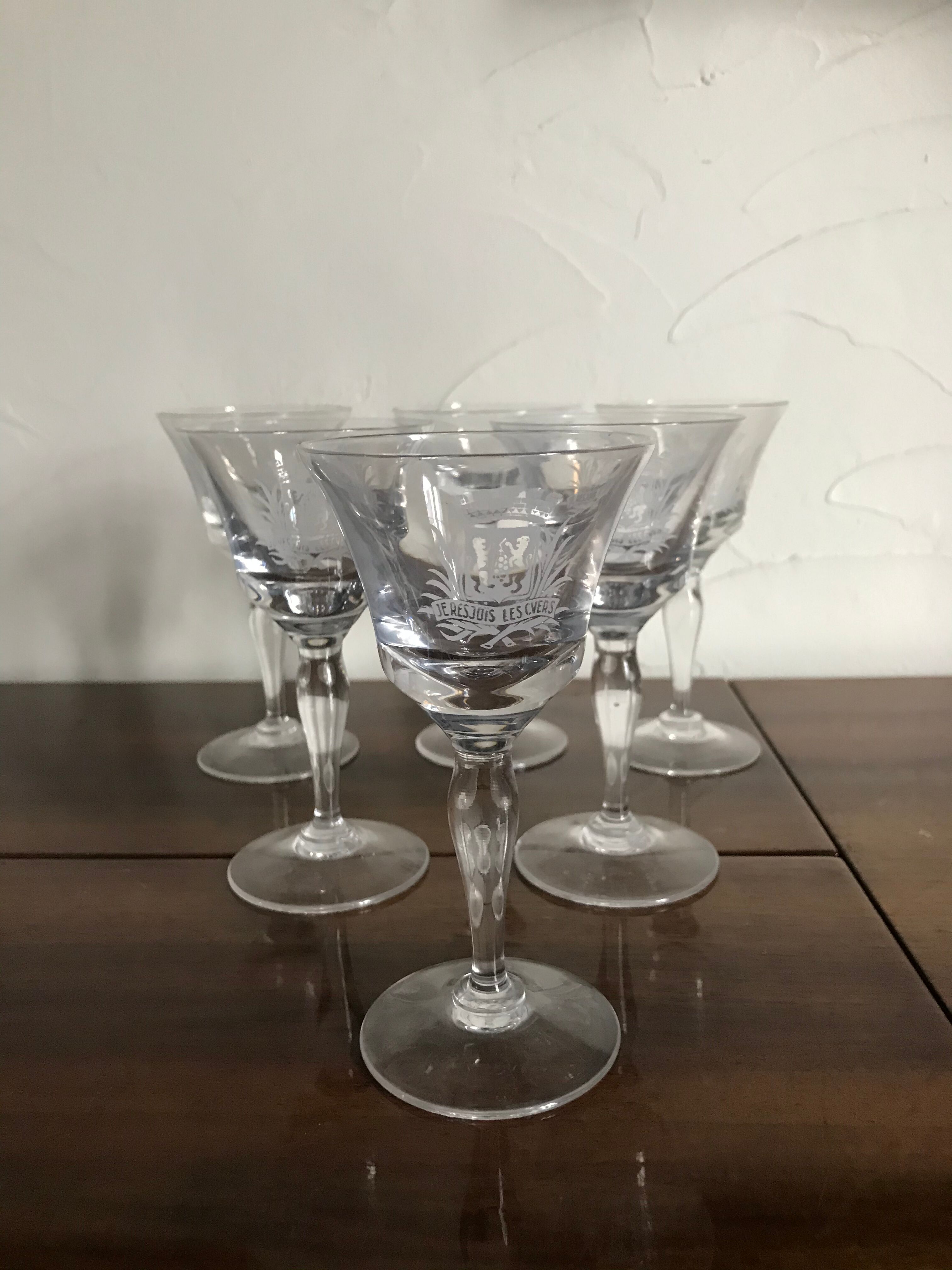 Lot de 6 verres à Vouvray