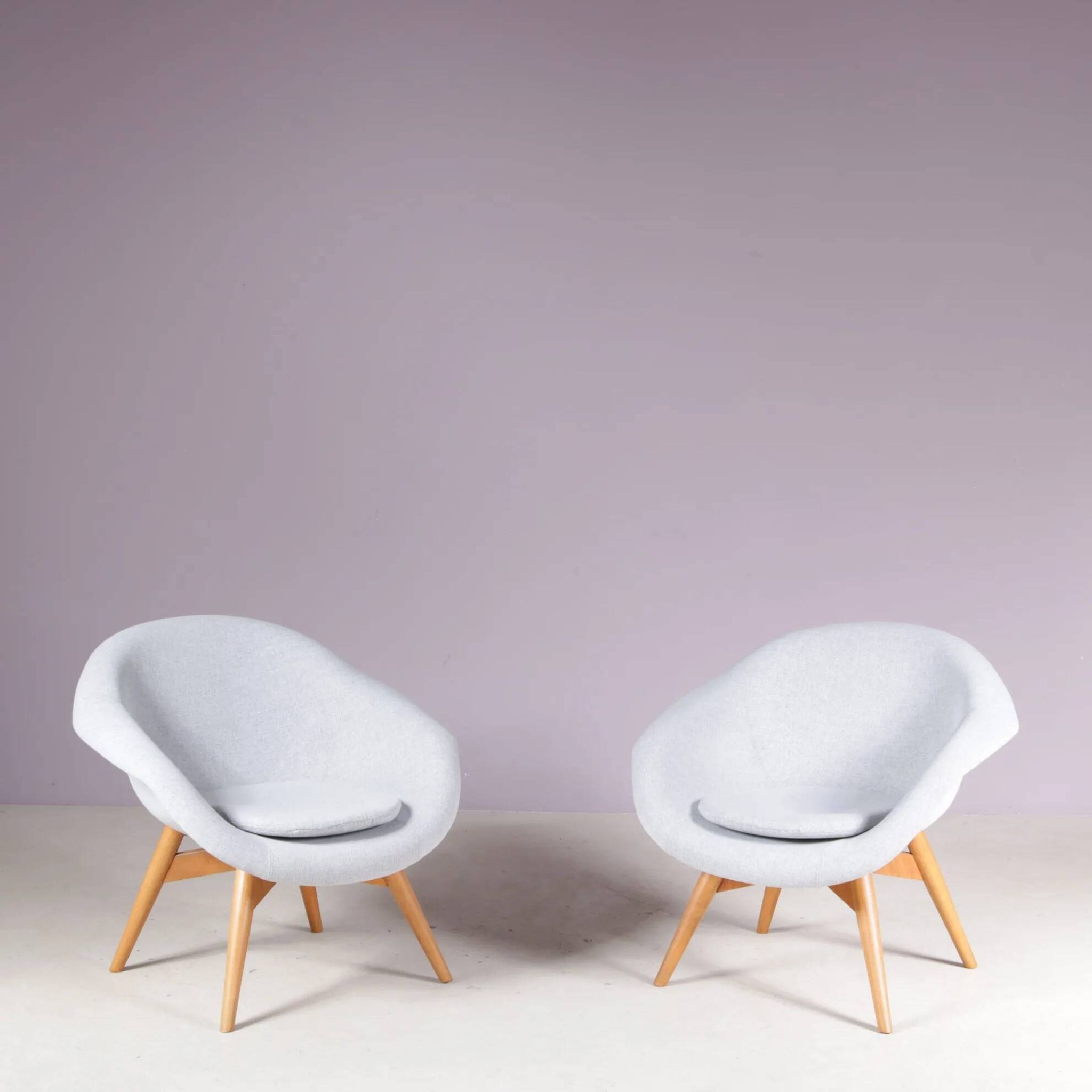 1950s set of 2 easy chairs by Frantisek Jirak, Czech