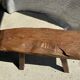 Small organic bench in upcycled Asian teak quadripod - Sungai