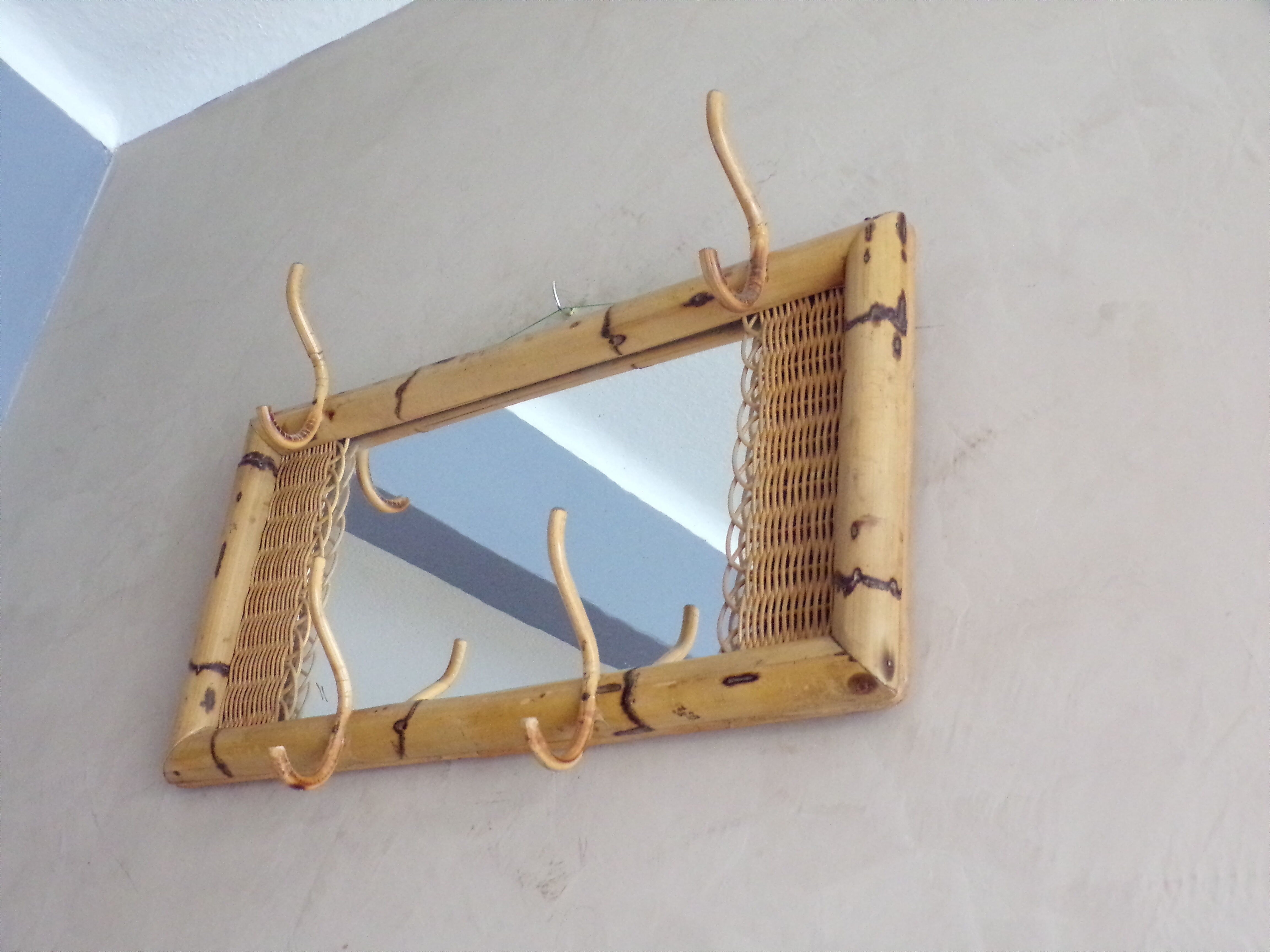 Vintage bamboo wall mounted wardrobe