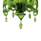 Contemporary greeen murano glass chandelier