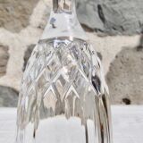 Set of 8 champagne flutes in cut crystal