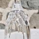 Set of 8 champagne flutes in cut crystal