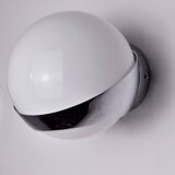 SPACE-AGE WALL LIGHT BY MARCA SL, WHITE OPALINE, SPAIN,