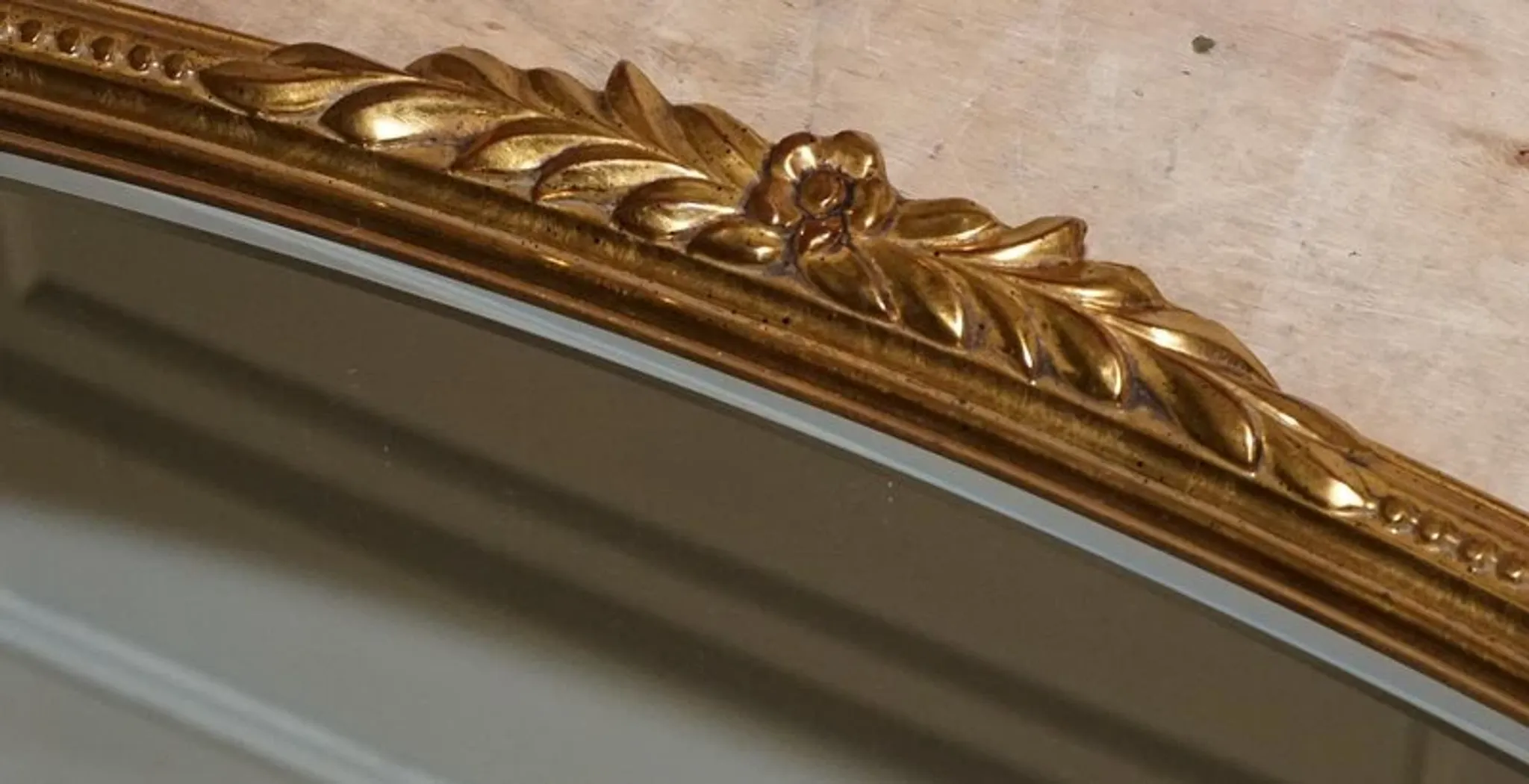 Vintage Victorian Gold Wall Mirror