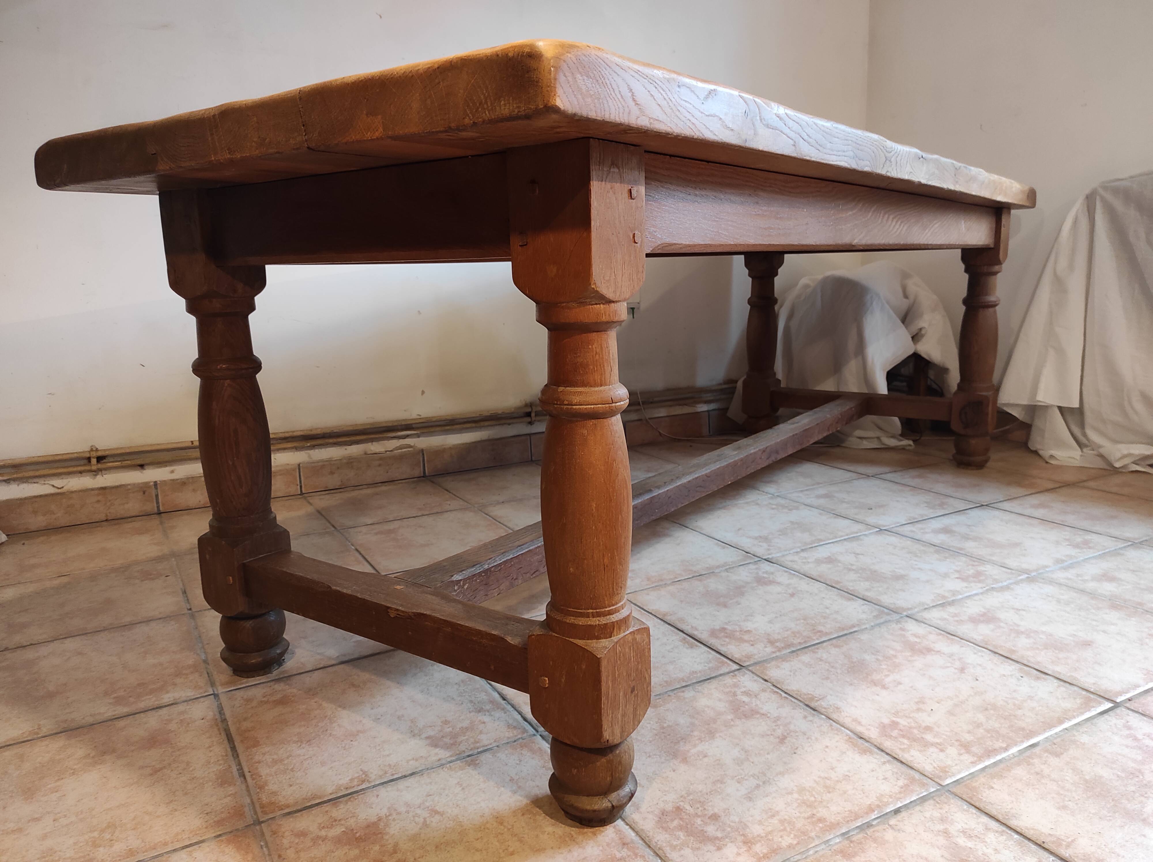 Oak farmhouse table