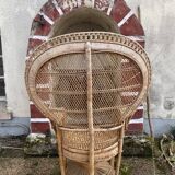 Fauteuil Emmanuelle en rotin 1970