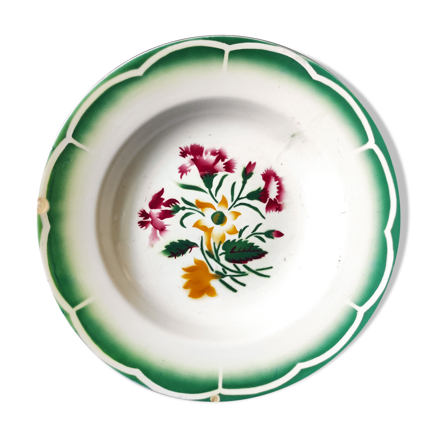 Hollow plate Sarreguemines Digoin esper faience