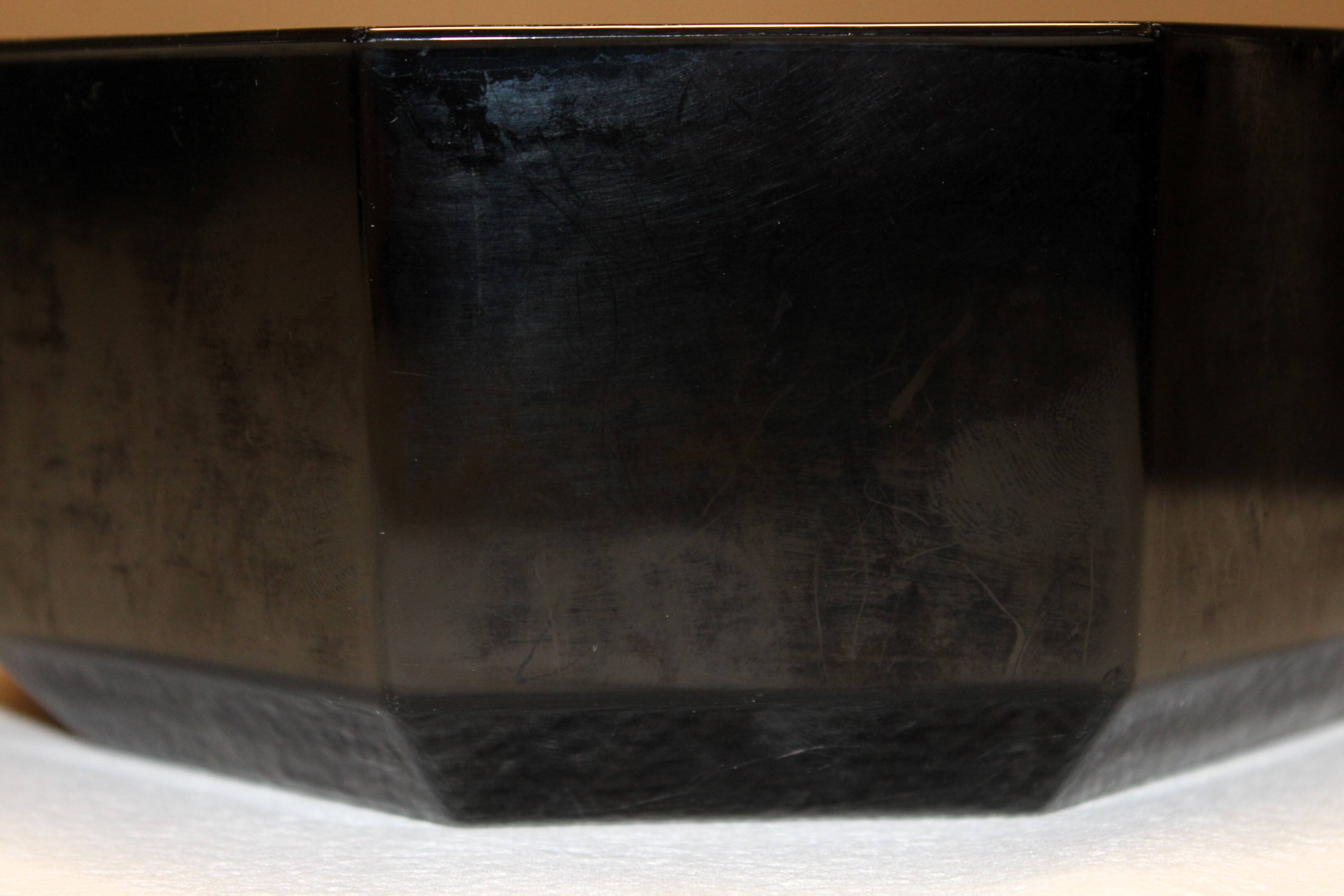 3 black Arcoroc "Octime" serving dishes