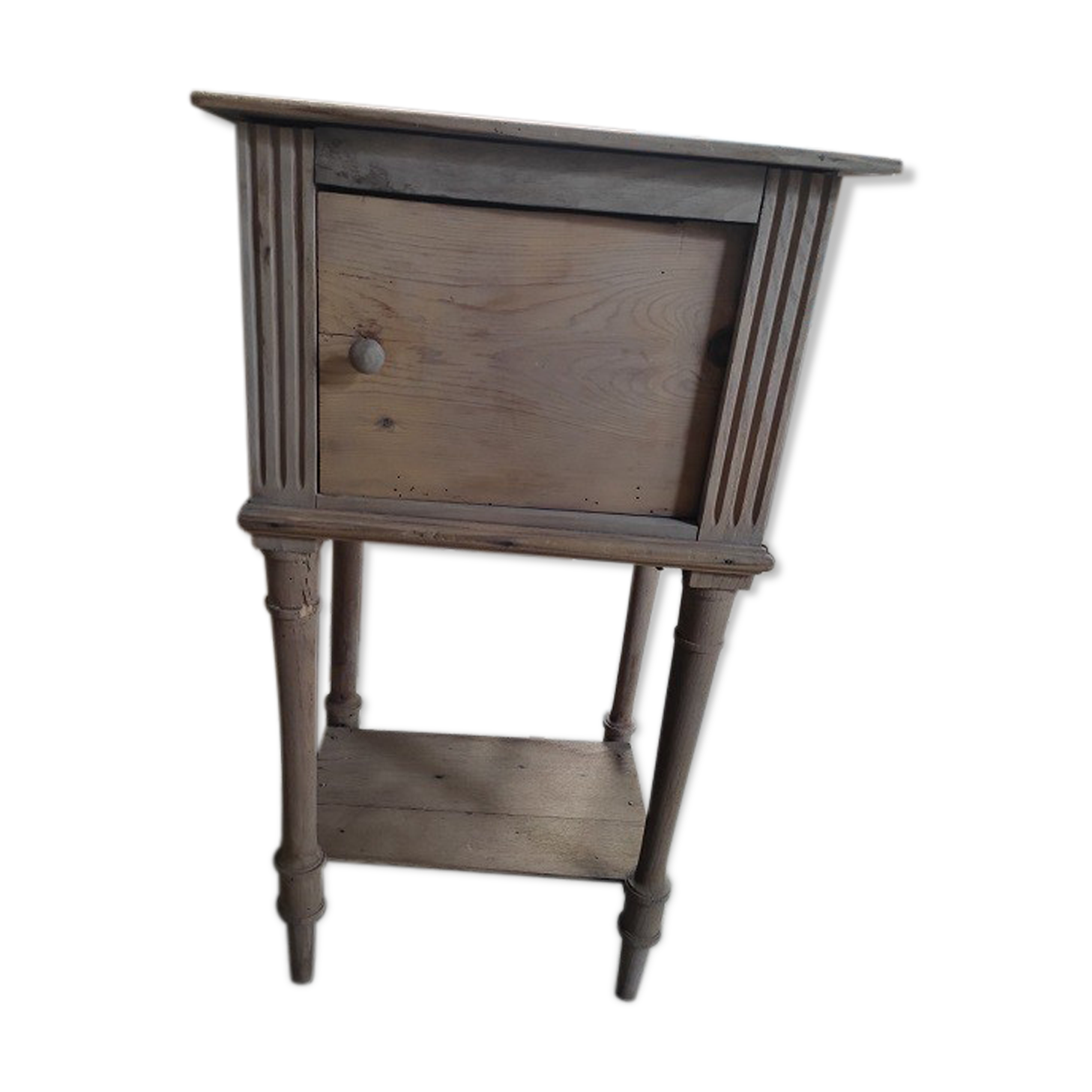 Solid wood bedside table ready to paint old vintage door flea marketspritdantan