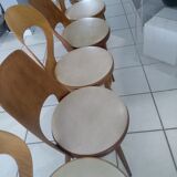 Suite of 6 chairs Baumann model Mondor and Seagull 1960