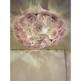 Contemporary Ametista Floral Glass Flush Mount