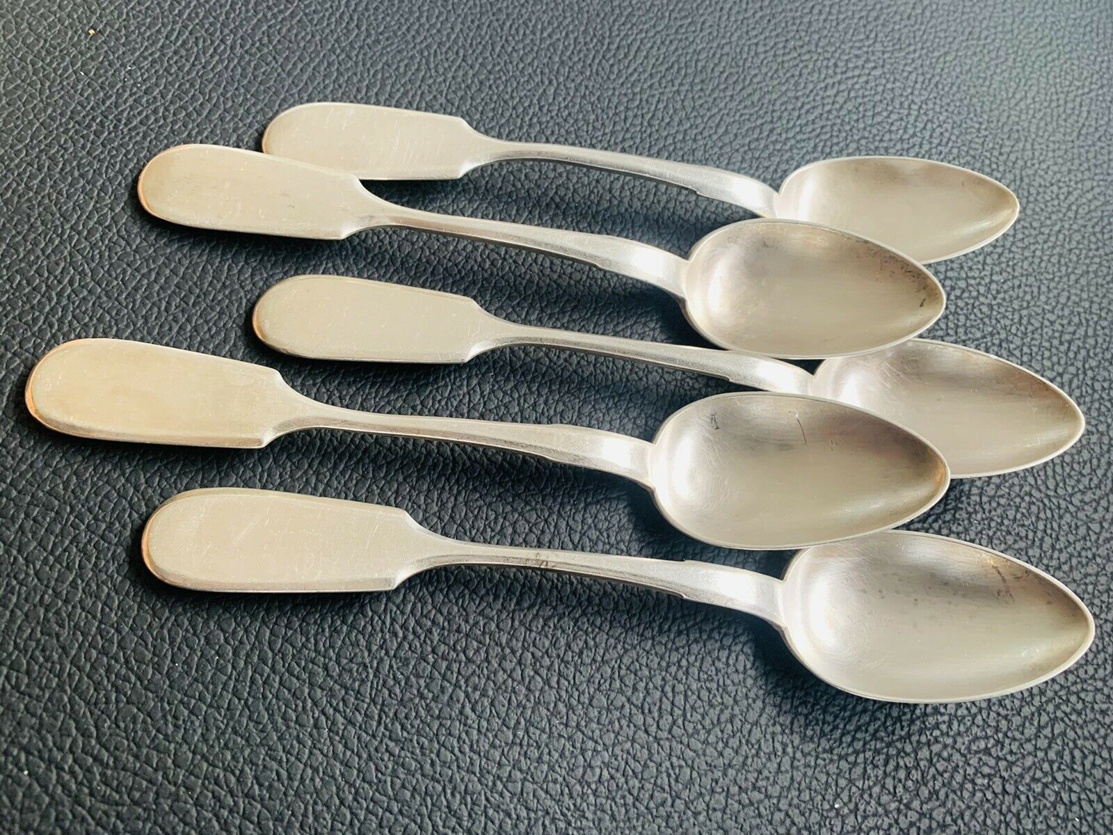 5 small spoons solid silver punch Russia Nicholas ll, weight 155grs