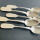 5 small spoons solid silver punch Russia Nicholas ll, weight 155grs
