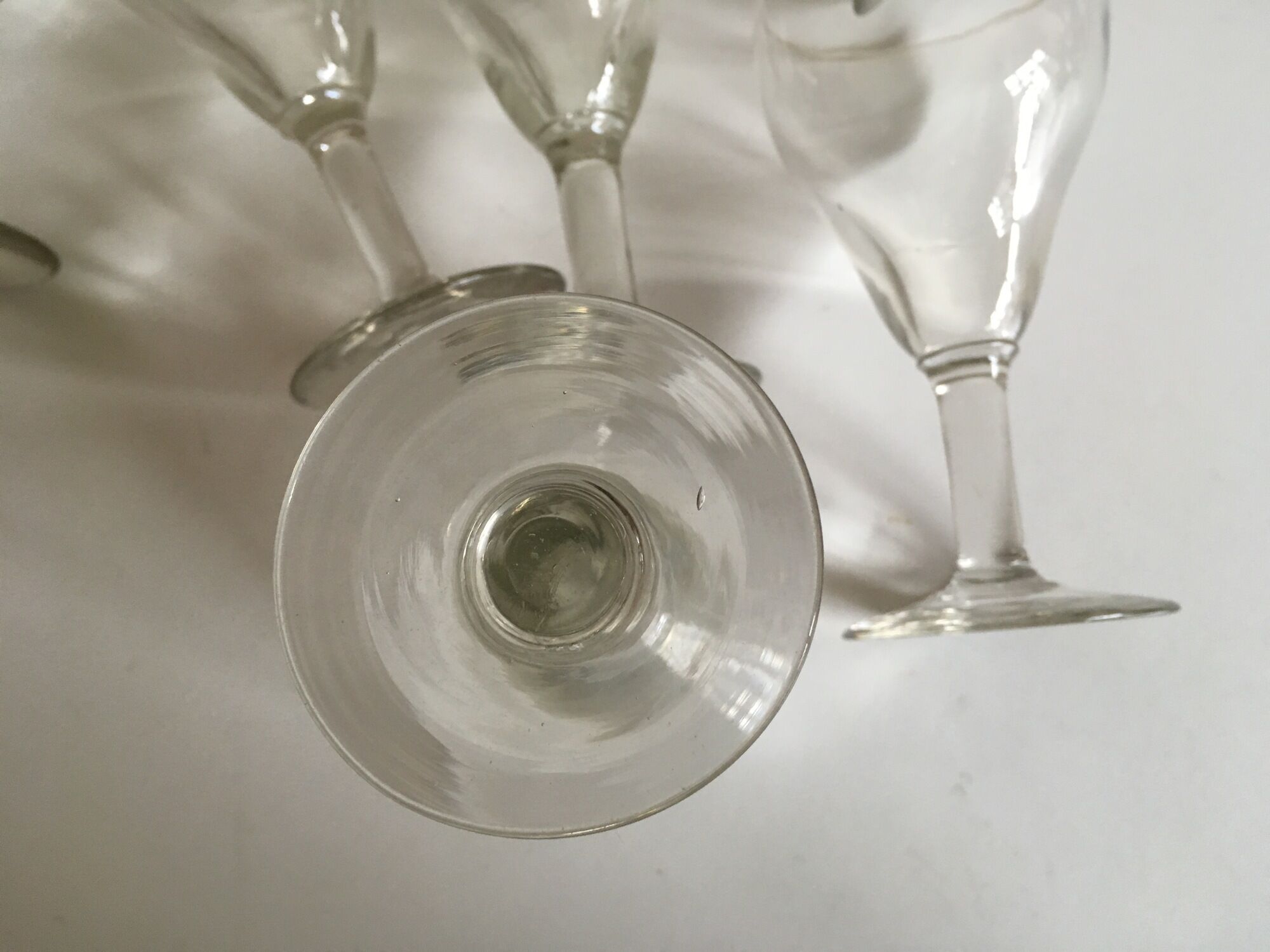 series of 6 walk glasses from bistro counter 50s