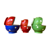 Porcelain bowls Longchamps polka dots