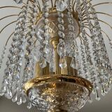 60s-70s crystal tassel cascade chandelier