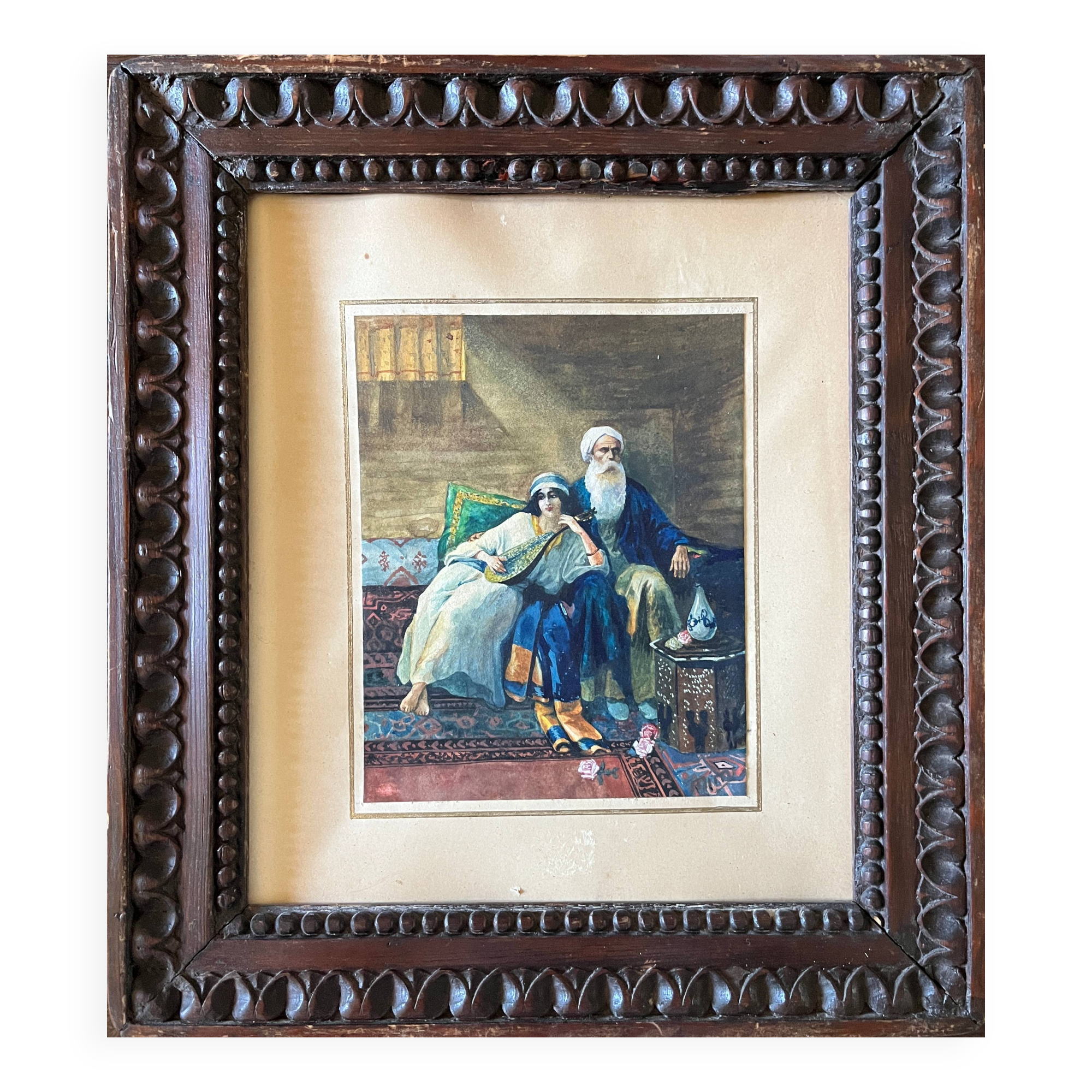 Tableau Aquarelle Orientaliste d'ernest Midy (1977-1938)