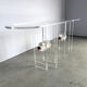 Table console en laiton et lucite, années 1970