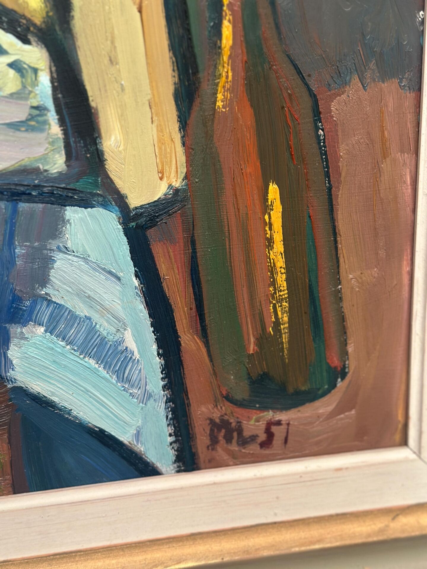 Oil on Panel – “Still Life with Jug and Bottles” by Martin Lindberg