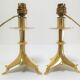 Pair of tripod lamps gilded bronze fondeur Poussielgue-Rusand