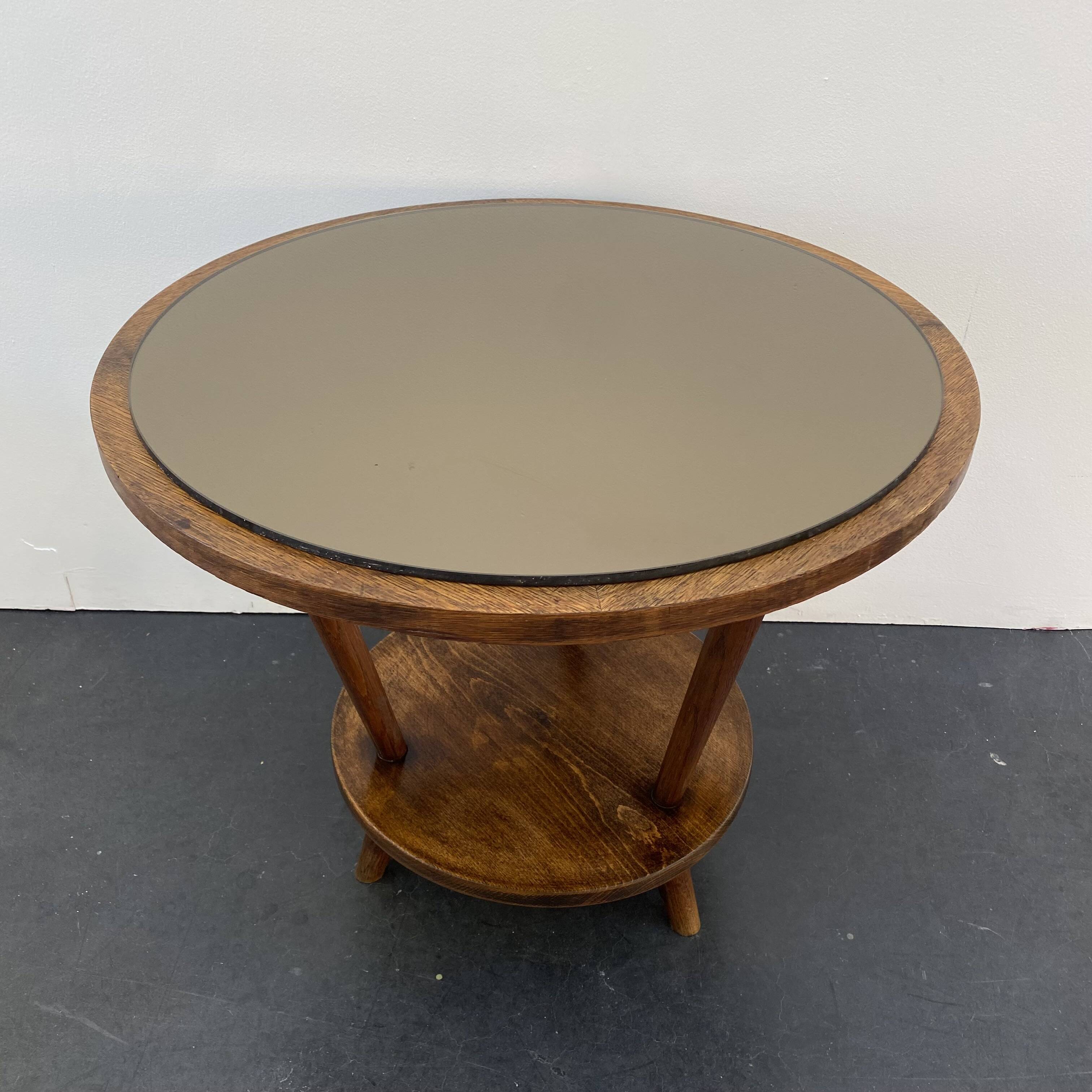 Art deco tripod pedestal table