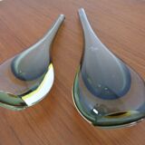 Murano Formia Glass Vases by Giuliani Mian for Fornace Mian, 1980s, Set of 2