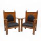 Oak Art Deco Amsterdam School Armchairs 1920s