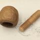 Old Nutcracker Nutty Wood Carved in Walnut Shape Vintage Popular Art