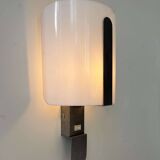 Vintage Arlus wall light, Perspex and brushed metal, France 1970