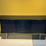 Black Danish Sideboard By Denka, Denmark, 1990's