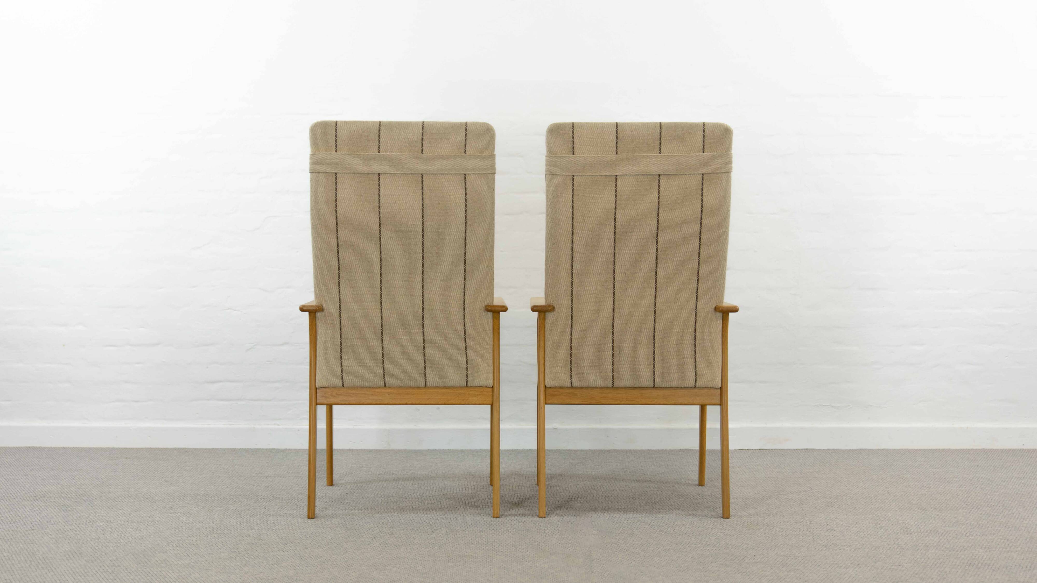 Pair of danish highback chairs by domus danica