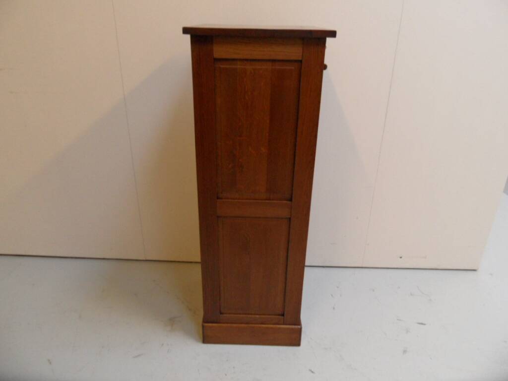 Antique oak filing cabinet with roller shutter