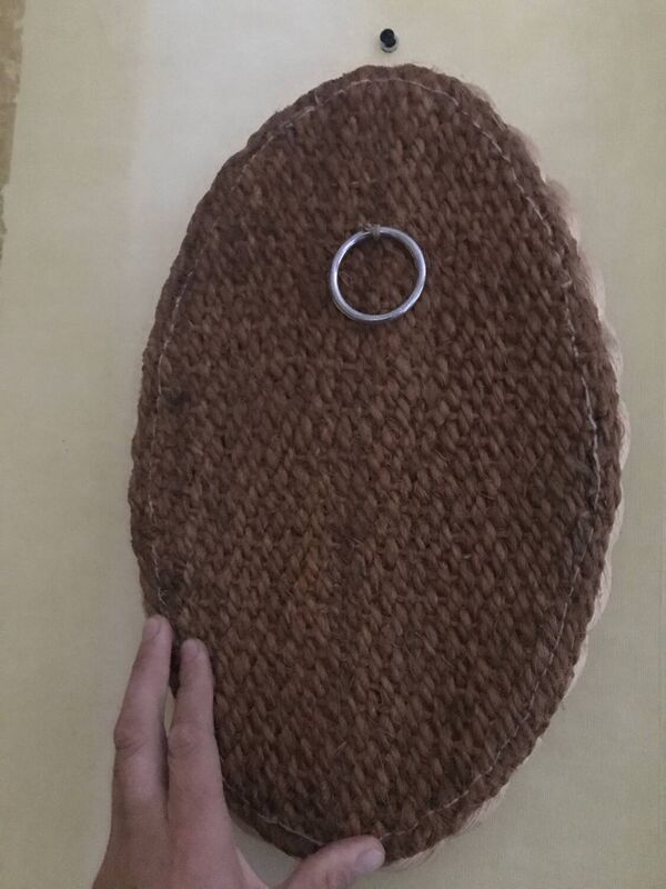 miroir ovale en corde