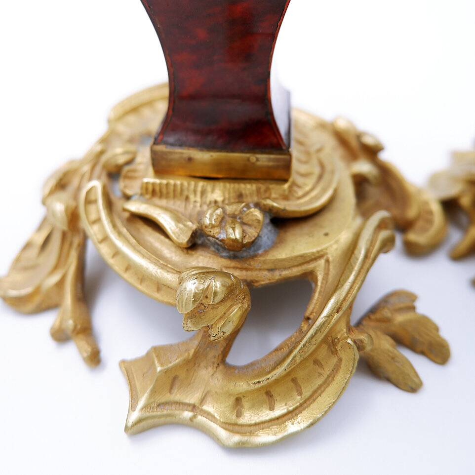 Pair of Napoleon III style gilt bronze Candle Holders