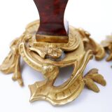 Paire de bougeoirs en bronze doré de style Napoléon III