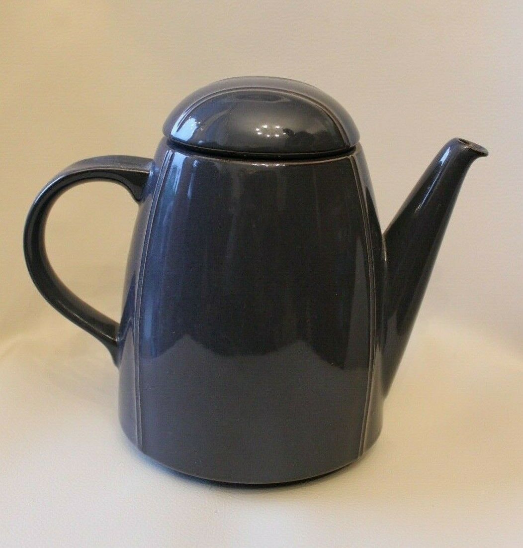 Vintage teapot design Thomas Germany oil grey color