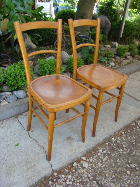 Pair of old bistro chairs