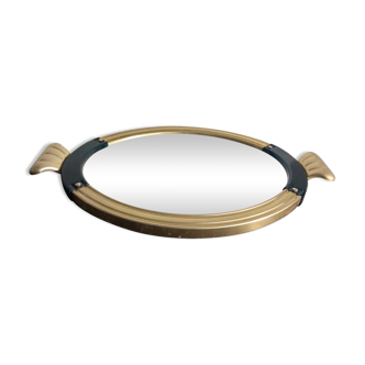 Art-deco mirror top and gold metal