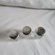 3 Antique Salt Cellars Silver Cork Crab Mark