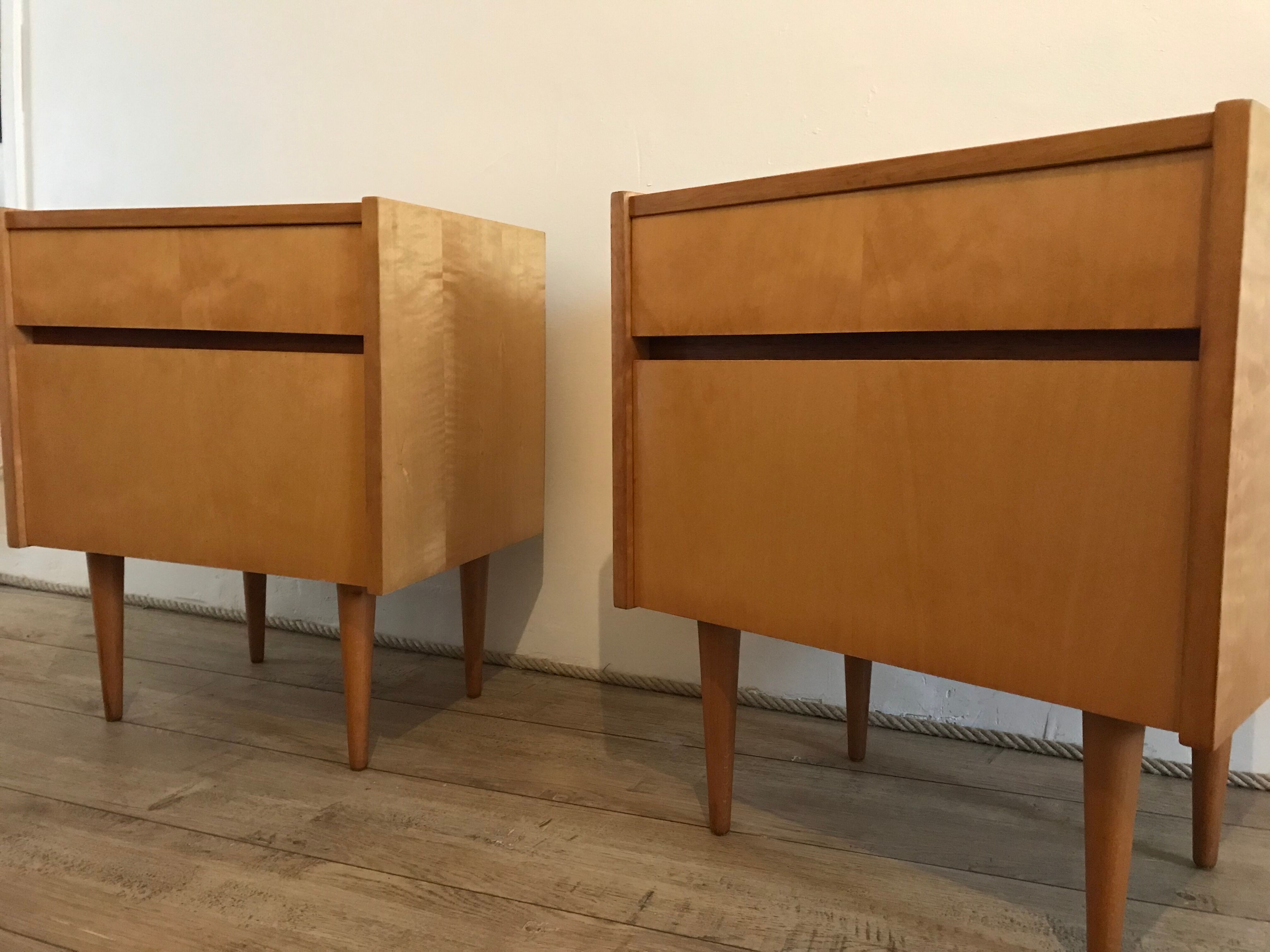 Pair of vintage bedside tables 1960-80's